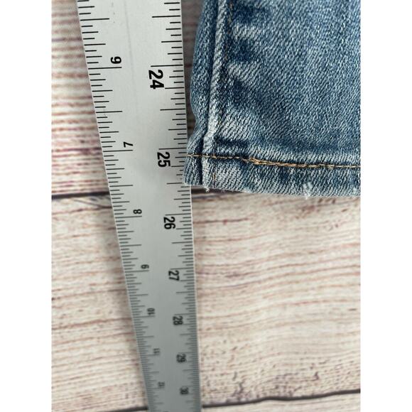 Levi's‎ 724 Distressed High Rise Straight Jeans Women's Size 29 Blue Medium Wash - Picture 12 of 14
